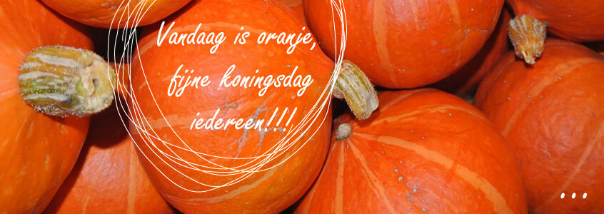 Vandaag is oranje…